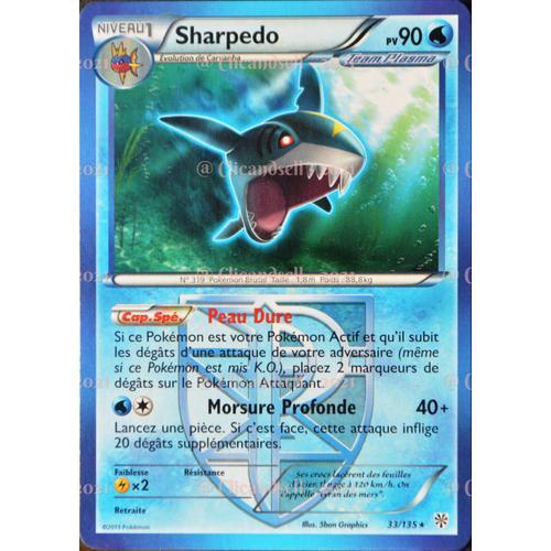 Carte Pok?Mon 33/135 Sharpedo 90 Pv Bw09 - Temp?Te Plasma Neuf Fr on Productcaster.