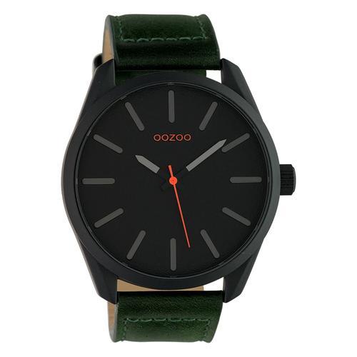 Oozoo Montre Unisexe Timepieces Analogique Cuir Vert Foncé Uoc10322 on Productcaster.