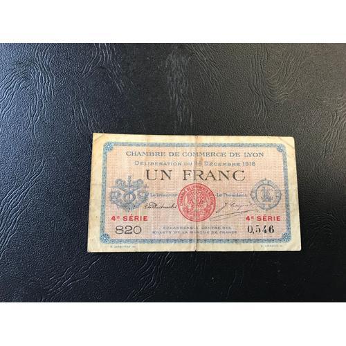 Bon De 1 Franc - 1916 - Chambre De Commerce De Lyon on Productcaster.