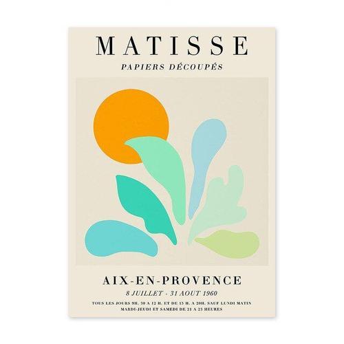 Affiche De Matisse, Feuille De Fleur, Peinture Sur Toile Et Imprimé... on Productcaster.