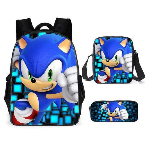 Sac d'école de dessin animé Sonic, sac à dos de dessin animé pour e... on Productcaster.