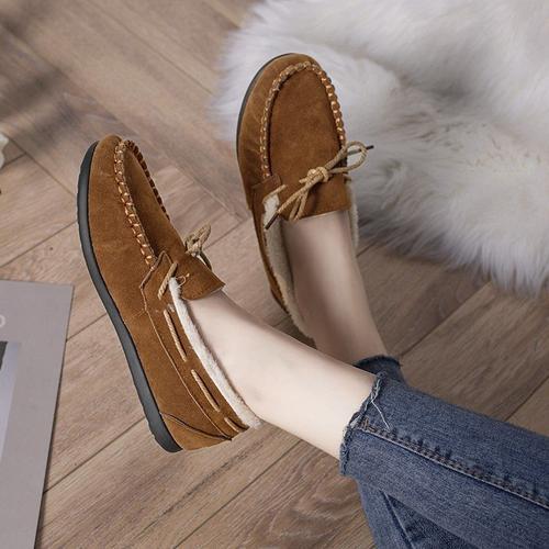 Mocassins D'intérieur En Peluche Avec N¿Ud Papillon Pour Femme, Cha... on Productcaster.