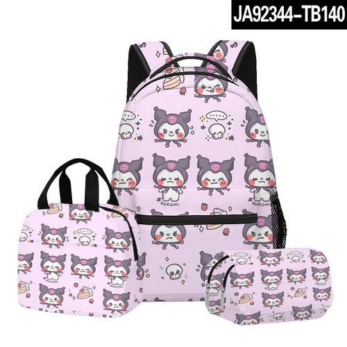 Sac d'école Sanrio Kuromi imprimé en 3D, sac à dos, sac à déjeuner,... on Productcaster.