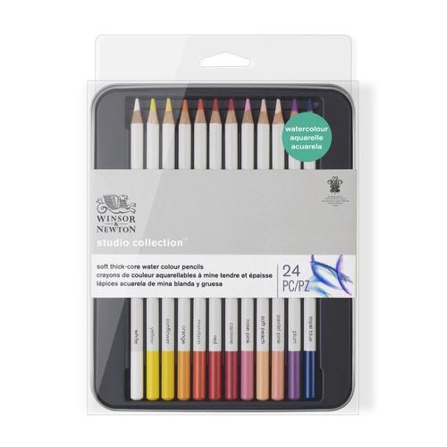 Set De 24 Crayons De Couleur Aquarellables Studio Collection Winsor... on Productcaster.