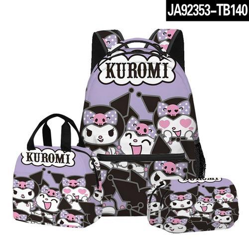 Sac d'école Sanrio Kuromi imprimé en 3D, sac à dos, sac à déjeuner,... on Productcaster.