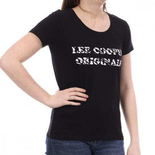 T-Shirt Noir Femme Lee Cooper Ole on Productcaster.