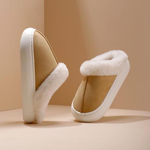 Pantoufles De Maison En Coton Et Peluche Pour Femmes, Chaussures Ch... on Productcaster.