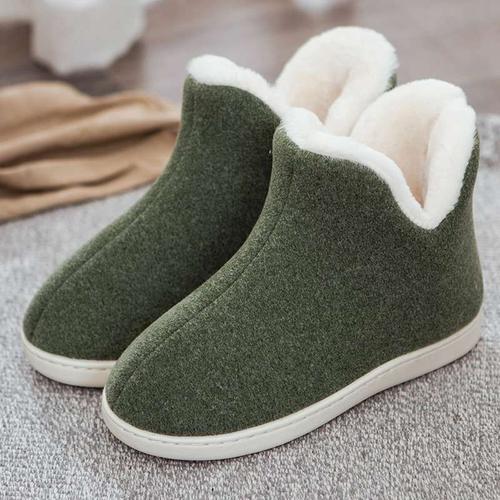 Pantoufles De Maison En Peluche Pour Femmes, Chaussures Hautes D'in... on Productcaster.