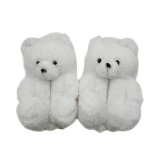 Pantoufles De Maison Mignonnes Pour Femmes, Ours En Peluche, Pantou... on Productcaster.