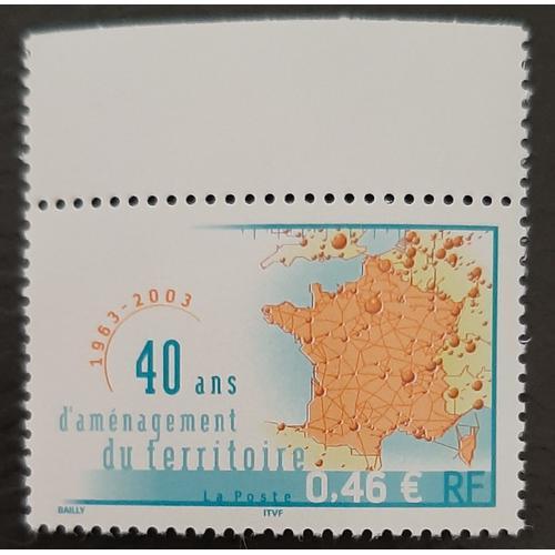 Timbre N°3543 - 40 Ans D'aménagement Du Territoire -2003 on Productcaster.