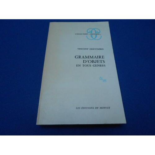 Grammaire D'objets En Tous Genre on Productcaster.