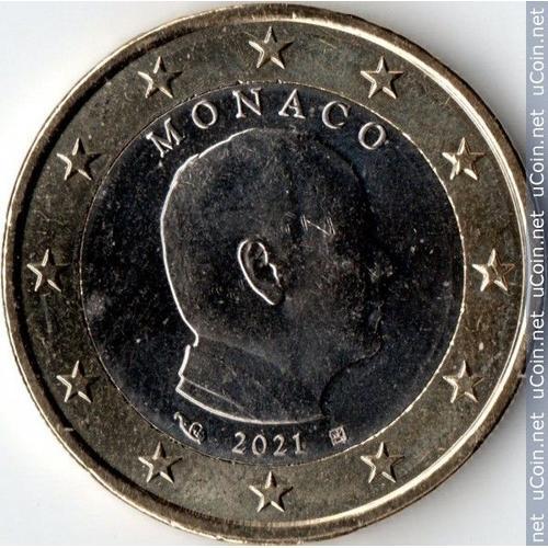 Monaco = Pièce De Monnaie De 1 Euro , Année 2021, Roi Albert I I on Productcaster.