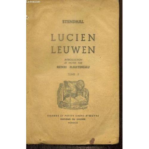 Lucien Leuwen, Tome Ii (Collection Grands Et Petits Chefs-D Oeuvre) on Productcaster.