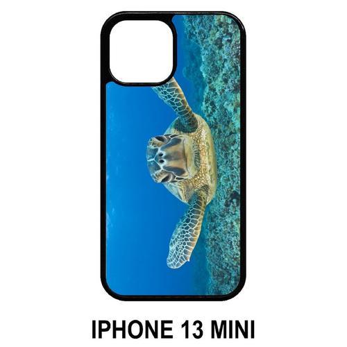 Coque Iphone 13 Mini - Tortue Verte D Hawai - Silicone - Noir on Productcaster.