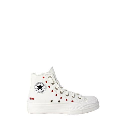 Femme Converse Chuck Taylor All Star Lift Platform Embroidered Hear... on Productcaster.