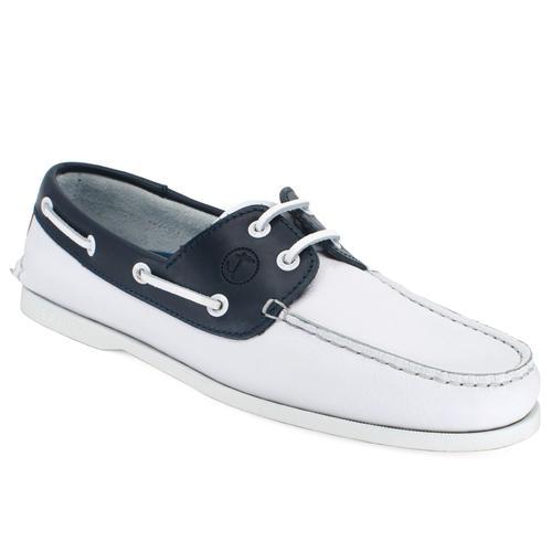 Chaussures Bateau Homme Seajure Navagio Cuir Blanc, Bleu Marine Et ... on Productcaster.