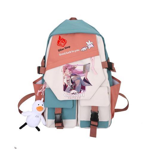 Genshin Impact Cosplay Students School Bag Cartoon Bookbag Sac à Do... on Productcaster.