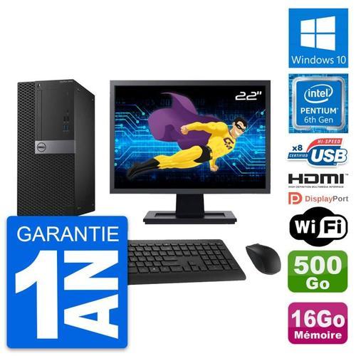 PC Tour Dell 3040 Ecran 22" G4400 RAM 16Go Disque Dur 500Go HDMI Wi... (Reconditionné) on Productcaster.