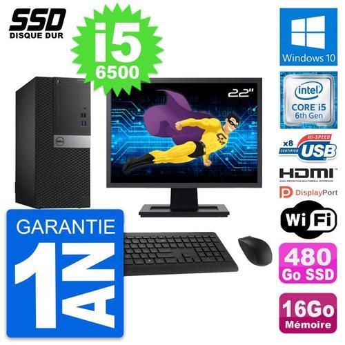 PC Tour Dell 3040 Ecran 22" Core i5-6500 RAM 16Go SSD 480Go HDMI Wi... (Reconditionné) on Productcaster.