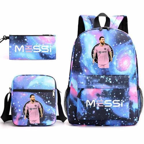 Nouveau Lionel Messi Leo Messi périphérique imprimé cartable 3 pièc... on Productcaster.