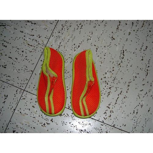 Chaussons En Elastomère Orange Et Vert Avec Fermeture Eclaire 3 Sui... on Productcaster.