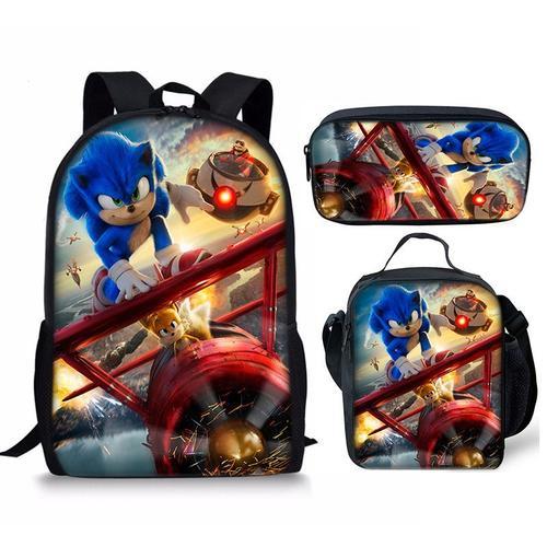 Sonic2 sac à dos Sonic étudiant sac d'école dessin animé repas sac ... on Productcaster.