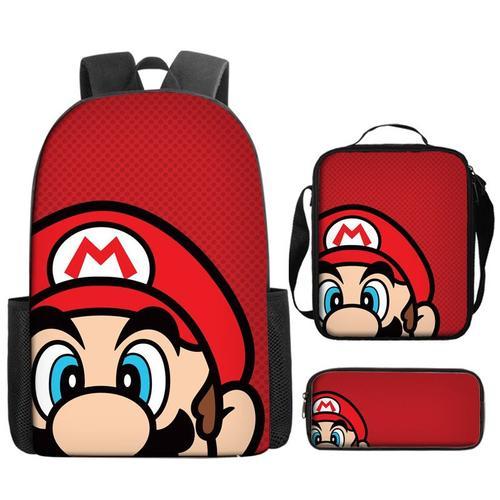 Ensemble de cartable trois pièces Super Mario Bros., sac à dos péri... on Productcaster.