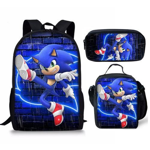 Sonic2 sac à dos Sonic étudiant sac d'école dessin animé repas sac ... on Productcaster.