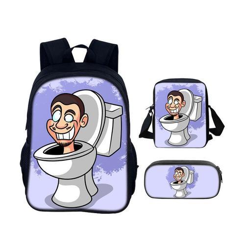 Toilette Renzhong sac d'école ensemble de trois pièces skibidi jeu ... on Productcaster.