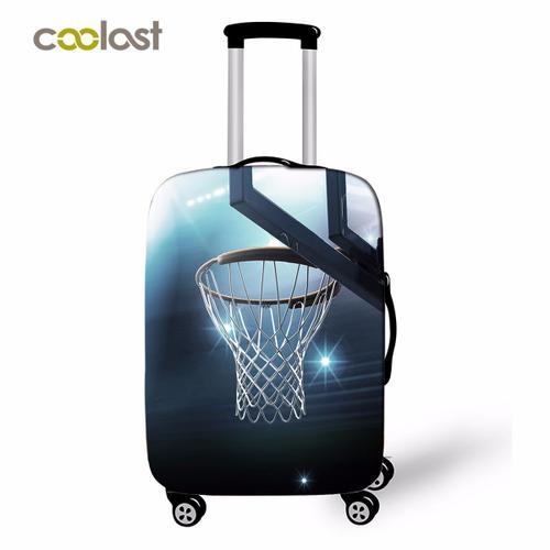 Housse de valise en cuir épais imprimé basket-ball, à la mode, haut... on Productcaster.