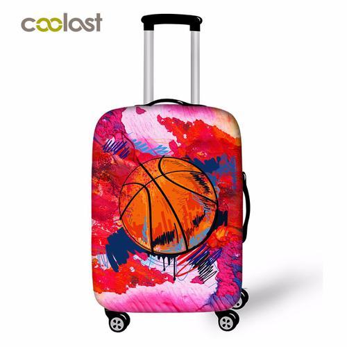 Housse de valise en cuir épais imprimé basket-ball, à la mode, haut... on Productcaster.