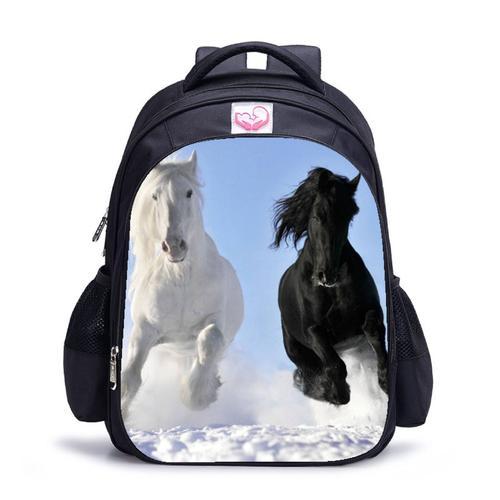 Sac à dos motif cheval sac d'école pour enfants SHB17793 on Productcaster.