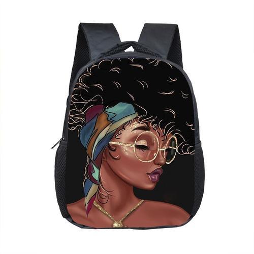 Sac à dos d'école maternelle pour filles noires africaines, sac à d... on Productcaster.