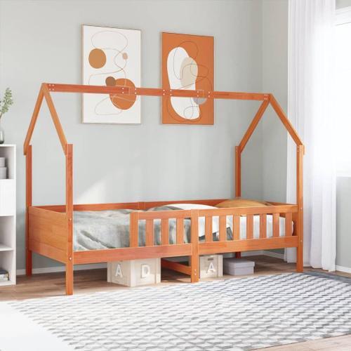 Vidaxl Cadre De Lit D'enfants Forme De Maison 80x200cm Bois Massif ... on Productcaster.