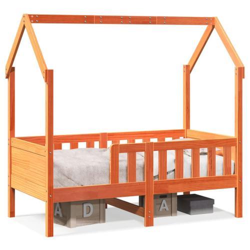 Vidaxl Cadre De Lit D'enfants Forme De Maison 80x160cm Bois Pin Mas... on Productcaster.