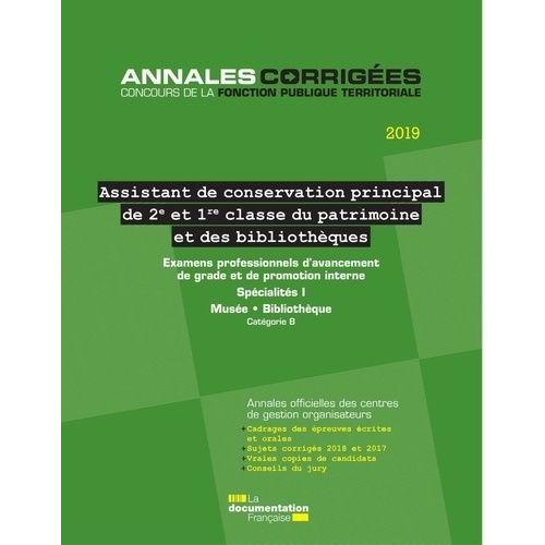 Assistant De Conservation Principal De 2e Classe Et De 1re Classe D... on Productcaster.