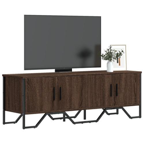 Vidaxl Meuble Tv Chêne Marron 122x34x41 Cm Bois D'ingénierie on Productcaster.