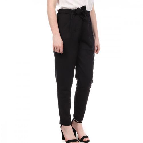 Pantalon Fluide Noir Femme Teddy Smith Paquito on Productcaster.