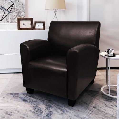 Fauteuil Cuir Synthétique Marron Foncé - Brun on Productcaster.