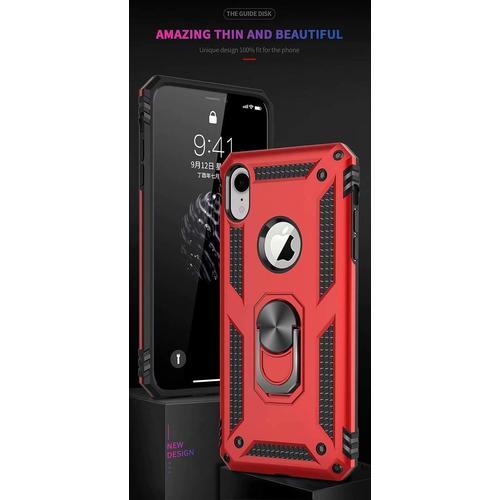 Coque Iphone Xr Avec Aimant Anneau Support, 360° Double Couche Renf... on Productcaster.