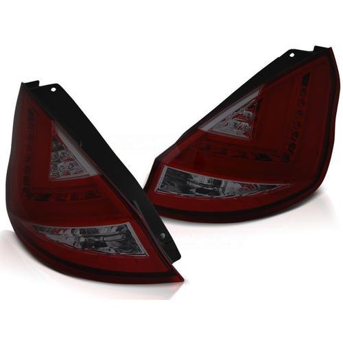 Feux Arrieres Ford Fiesta Mk7 12-16 Hb Rouge Fumée Led Bar on Productcaster.