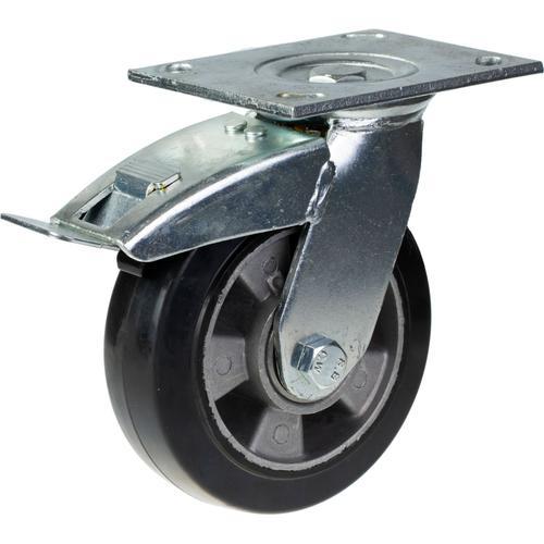 152mm 6" castor black rubber swivel with brake strong 1320kg capaci... on Productcaster.