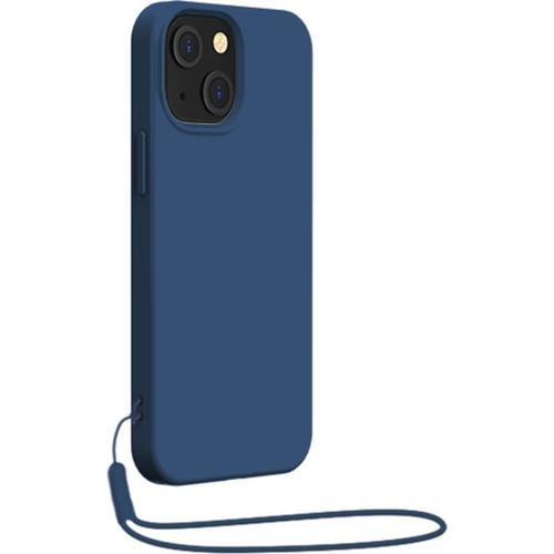 Coque Iphone 13 Mini Silicone + Dragonne Assortie Bleue Bigben on Productcaster.