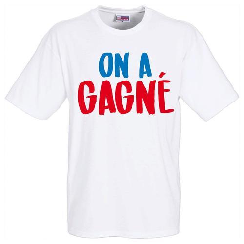 T-Shirt Blanc On A Gagné ! Finale De Foot on Productcaster.