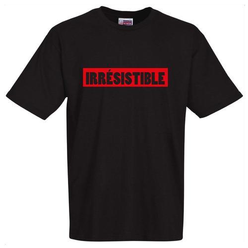 T-Shirt Noir Irrésistible - Tshirt De Bonne Qualité. Pour La Fête D... on Productcaster.