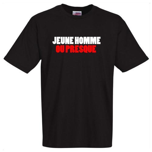 T-Shirt Noir Jeune Homme Ou Presque Tshirt De Bonne Qualité. Pour L... on Productcaster.