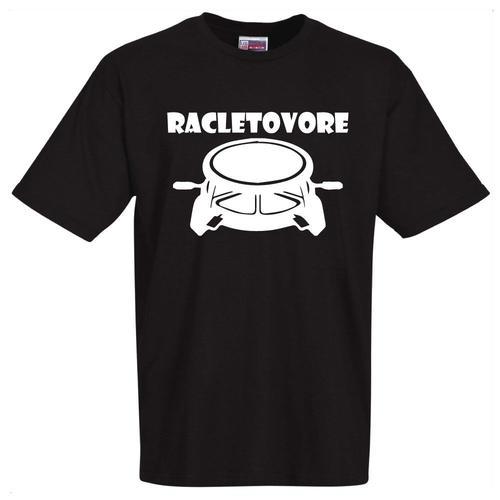 T-Shirt Humoristique Noir Racletovore . Pour La Fête Des Pères, Fêt... on Productcaster.