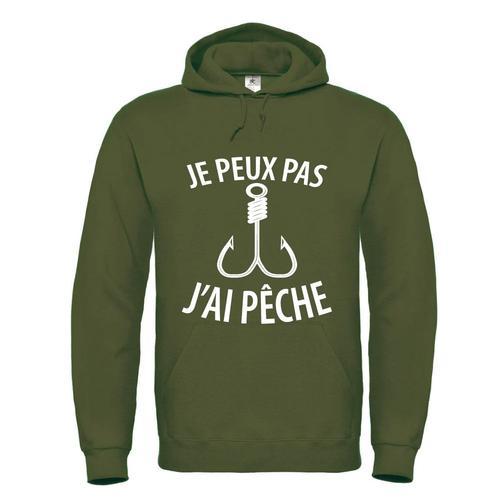 Je Peux Pas J'ai Pêche Sweat Homme À Capuche De Très Bonne Qualité ... on Productcaster.