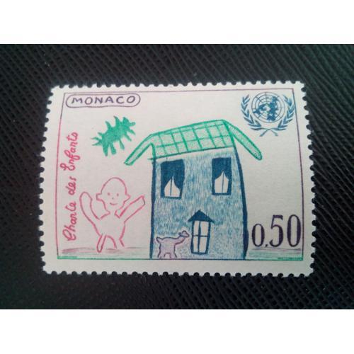 Timbre Monaco Yt 604 Enfant Et Maison, De Ginocchio (8 Ans) 1963 ( ... on Productcaster.