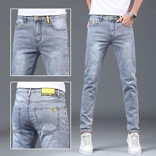 Jeans Skinny De Luxe Pour Hommes,Pantalons De Cow-Boy,Streetwear Cl... on Productcaster.